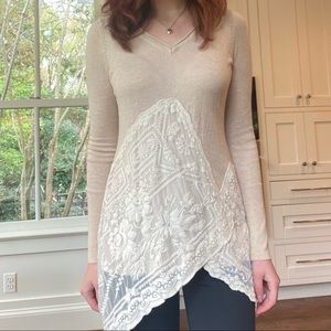 Angel of the North Cream Lace Sweater